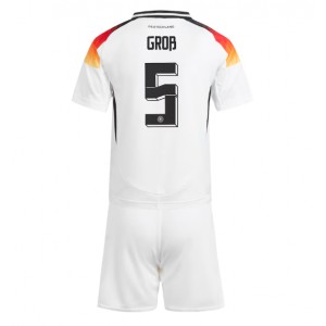 Saksa Pascal Gross #5 Jalkapallovaatteet Lasten Kotipeliasu EM-Kisat 2024 Lyhythihainen (+ Lyhyet housut)